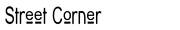 Street Corner font preview